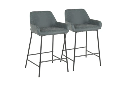 Dan Green Faux Leather Counter Stool Set of 2