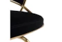 Jewel Black Velvet Counter Stool Set of 2 - Detail