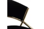 Jewel Black Velvet Counter Stool Set of 2 - Detail
