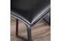 Cara Black Metal and Black Faux Leather Counter Stool Set of 2 - Detail
