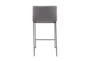 Cara Black Metal and Grey Faux Leather Counter Stool Set of 2 - Back