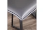 Cara Black Metal and Grey Faux Leather Counter Stool Set of 2 - Detail
