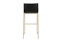 Cara Gold Steel and Black Faux Leather Bar Stool Set of 2 - Back