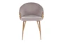 Clarity Silver Velvet Dining Chair - Front