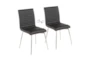 Sam Black Faux Leather Swivel Dining Chair Set Of 2 - Signature