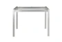Ian Stainless Steel and Clear Glass Top 48" Counter Table - Front