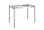 Ian Stainless Steel and Clear Glass Top 48" Counter Table - Signature