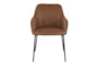 Danny Camel Faux Leather Dining Chair Set Of 2 - Front