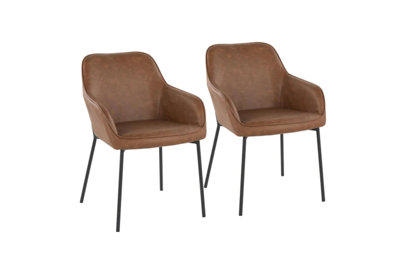 Danny Camel Faux Leather Dining Chair Set Of 2 - 360