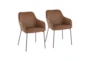 Danny Camel Faux Leather Dining Chair Set Of 2 - Signature