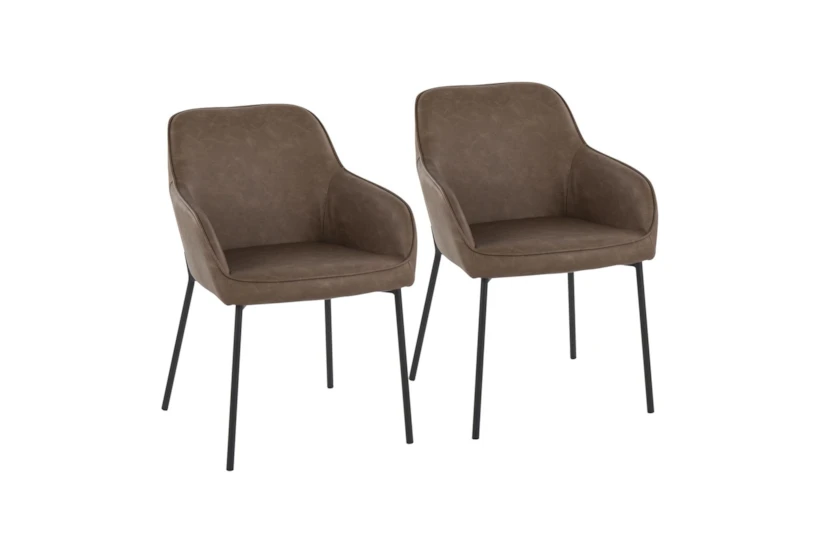 Danny Espresso Faux Leather Dining Chair Set Of 2 - 360
