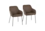 Danny Espresso Faux Leather Dining Chair Set Of 2 - Signature