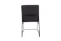 Ian Black Faux Leather Dining Chair Set of 2 - Back