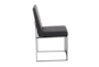 Ian Black Faux Leather Dining Chair Set of 2 - Side