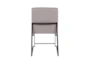 Ian Light Grey Fabric Black Steel Dining Chair Set of 2 - Back
