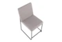 Ian Light Grey Fabric Black Steel Dining Chair Set of 2 - Top