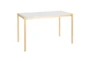 Ian Gold Metal With White Marble Top 50" Dining Table - Signature