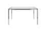 Ian Stainless Steel With Clear Glass Top 50" Dining Table - Back