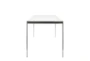 Ian Stainless Steel With Clear Glass Top 50" Dining Table - Side
