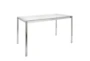 Ian Stainless Steel With Clear Glass Top 50" Dining Table - Signature