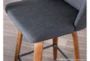 Tori Walnut and Charcoal Fabric Counter Stool Set Of 2 - Detail