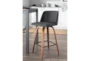 Tori Walnut and Charcoal Fabric Counter Stool Set Of 2 - Room