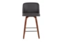 Tori Walnut and Grey Faux Leather Counter Stool Set Of 2 - Front