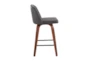 Tori Walnut and Grey Faux Leather Counter Stool Set Of 2 - Side