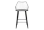 Walter Black Wood and Black Metal Counter Stool - Front