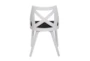 Harlon White Textured Wood and Charcoal Fabric Dining Chair Set Of 2 - Back