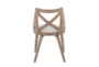 Harlon White Washed Wood and Cream Fabric Dining Chair Set Of 2 - Back