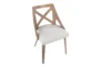 Harlon White Washed Wood and Cream Fabric Dining Chair Set Of 2 - Top