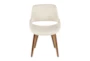 Rizzi Walnut And Cream Fabric Dining Chair Set Of 2 - Front