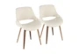 Rizzi Walnut And Cream Fabric Dining Chair Set Of 2 - Signature