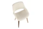 Rizzi Walnut And Cream Fabric Dining Chair Set Of 2 - Top