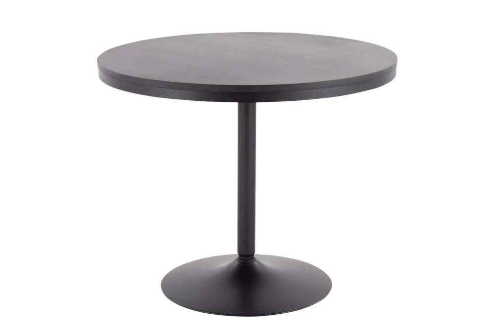 Dia Black Steel And Black Wood 36" Dining Table