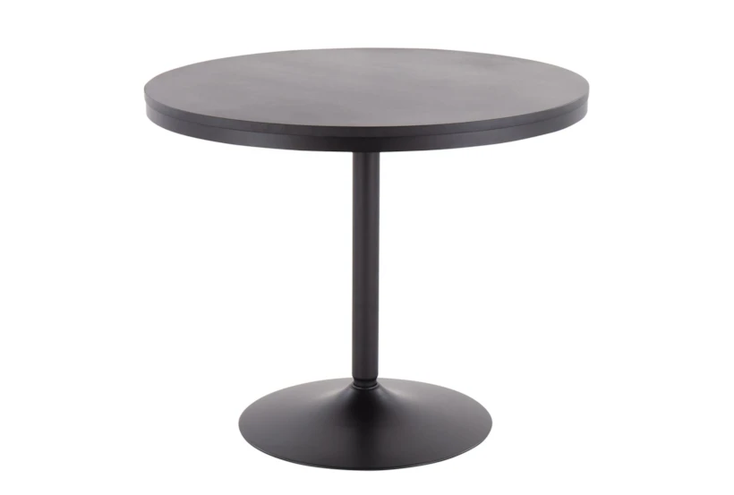 Dia Black Steel And Black Wood 36" Dining Table - 360