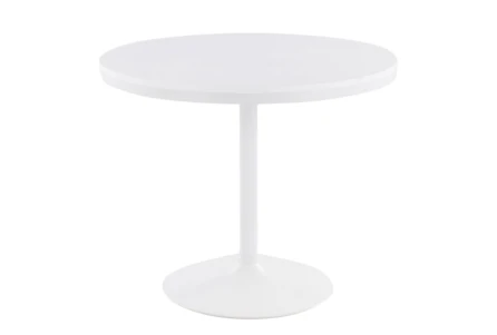 Dia White Steel And White Wood 36 Inch Dining Table