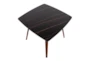 Volia Walnut And Black Wood Mid-Century Modern 39" Dining Table - Top