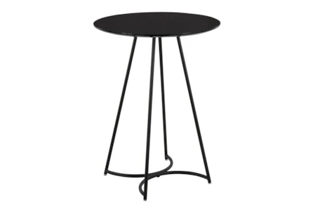 Emma Black Steel and Black Wood 27 Inch Counter Table