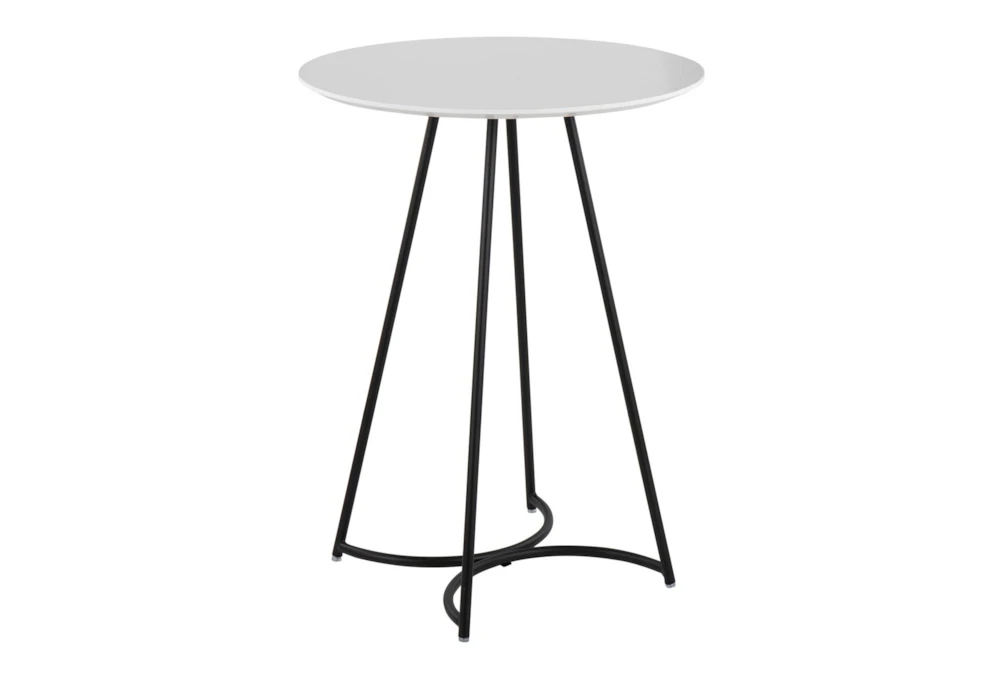 Emma Black Steel and White Wood 27" Counter Table