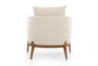 Cream Fabric + Toasted Oak Cradle Base Accent Chair - Back