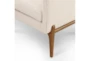 Cream Fabric + Toasted Oak Cradle Base Accent Chair - Detail