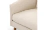 Cream Fabric + Toasted Oak Cradle Base Accent Chair - Detail