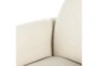 White Performance Fabric + Ash Swivel Base Accent Chair - Detail