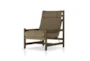 Safari Inspired Parawood Frame + Tan Accent Chair - Signature