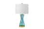 24 Inch Blue Hour Glass Table Lamp Set Of 2 - Signature