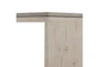 Oak Veneer + Faux Concrete Asymmetrical Console Table - Detail