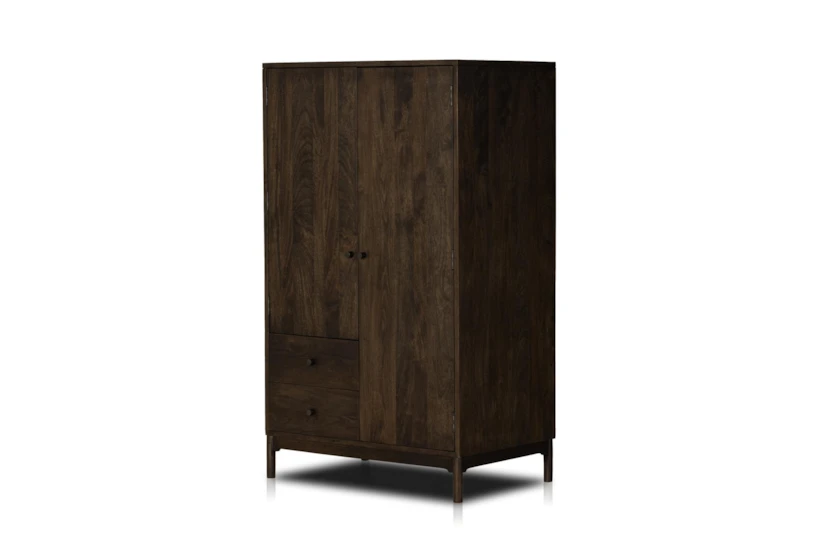 Aged Brown Solid Mango + Iron Armoire - 360