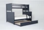 Luca Blue Twin Over Full Bunk Bed With Trundle - Side